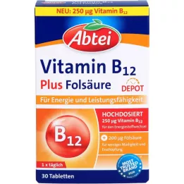 ABTEI Vitamin B12 Plus Folic Acid Depot tablete, 30 kos