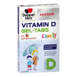 DOPPELHERZ Vitamin D gel tabs family system, 30 kos