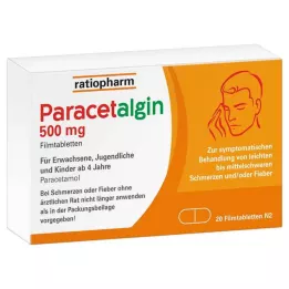 PARACETALGIN 500 mg filmsko obložene tablete, 20 kom