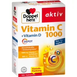 DOPPELHERZ Vitamin C 1000+Vitamin D Depot tablete, 100 kom