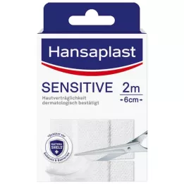 HANSAPLAST Hipoalergenski obliž Sensitive 6 cm x 2 m, 1 kos