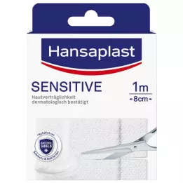 HANSAPLAST Hipoalergenski obliž Sensitive 8 cm x 1 m, 1 kos