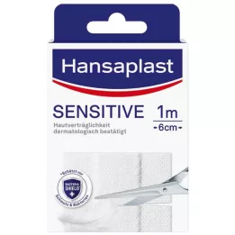 HANSAPLAST Hipoalergenski obliž Sensitive 6 cm x 1 m, 1 kos
