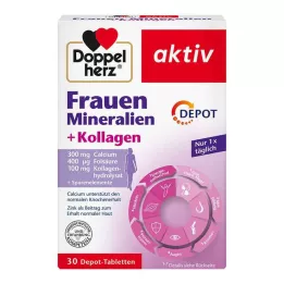 DOPPELHERZ Women Minerals+Collagen Depot tablete, 30 kos
