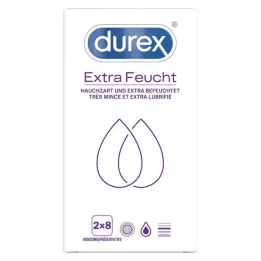 DUREX ekstra vlažni kondomi dvojno pakiranje, 2X8 kos