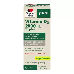 DOPPELHERZ Vitamin D3 2000 I.E čiste kapljice, 9,2 ml