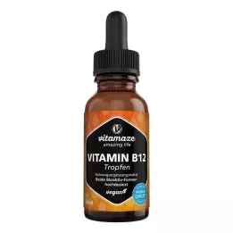 VITAMIN B12 100 µg visokoodmerne veganske kapljice, 50 ml