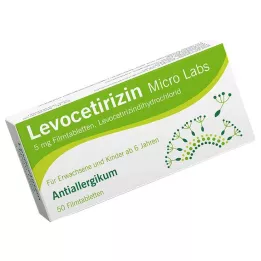LEVOCETIRIZIN Micro Labs 5 mg filmsko obložene tablete, 50 kos