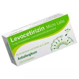 LEVOCETIRIZIN Micro Labs 5 mg filmsko obložene tablete, 100 kos
