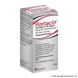 FORTACIN 150 mg/ml + 50 mg/ml pršilo za kožo, 5 ml