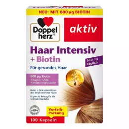 DOPPELHERZ Hair Intensive+Biotin kapsule, 100 kos