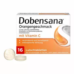 DOBENSANA Okus pomaranče 1,2 mg/0,6 mg pastile, 16 kos