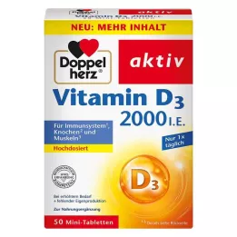 DOPPELHERZ Vitamin D3 2000 I.E. tablete, 50 kos