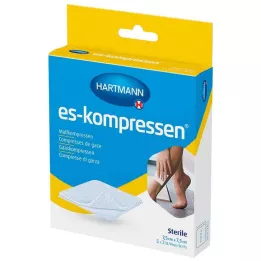 ES-KOMPRESSEN sterilni 7,5x7,5 cm 8-slojni 17-nit, 5X2 kos