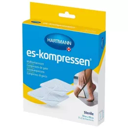 ES-KOMPRESSEN sterilni 10x10 cm 8-slojni 17-slojni, 5X2 kos