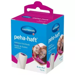 PEHA-HAFT Fiksacijski povoj brez lateksa 6 cmx4 m OTC, 1 kos