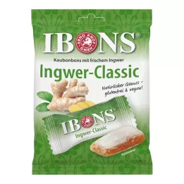 IBONS Ginger Classic vrečka žvečilnih bonbonov, 92 g