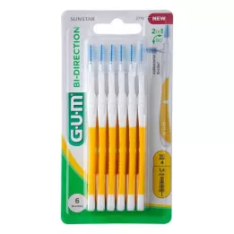 GUM Bi-Direction Interdentalb.1,4 mm rumena, 6 kos