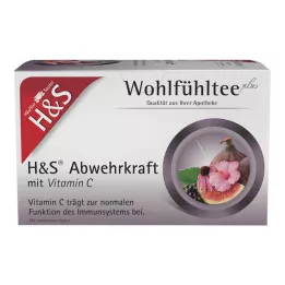 Filter vrečke H&S Defence with Vitamin C, 20X1,8 g