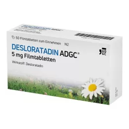 DESLORATADIN ADGC 5 mg filmsko obložene tablete, 50 kom