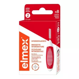ELMEX Medzobne ščetke ISO velikost 2 0,5 mm rdeče, 8 kos