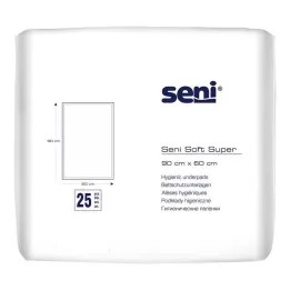 Seni® Soft Super posteljna zaščitna podloga 90x60 cm, 25 kos