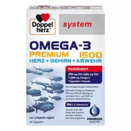 DOPPELHERZ Omega-3 Premium 1500 system kapsule, 60 kom