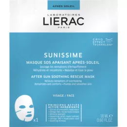 LIERAC Sunissime pomirjujoča maska po sončenju SOS maska, 1X18 ml