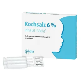 Kuhinjska sol 6% inhalator Pädia ampule, 20 kos