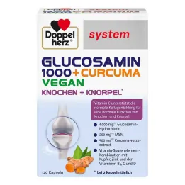 Doppelherz glukozamin 1000 + kurkuma veganski sist. kapsule, 120 kosov