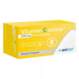 VITAMIN C AXICUR 200 mg filmsko obložene tablete, 100 kos