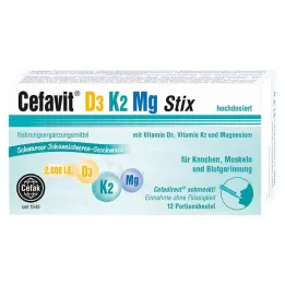 CEFAVIT D3 K2 Mg 2.000 I.E. Stix Granule, 12 kos