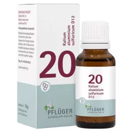 BIOCHEMIE Pflüger 20 Kalijev alumin.žveplo.D 12 Gl., 15 g