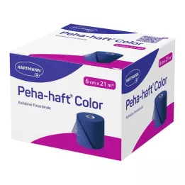 PEHA-HAFT Barvni pritrdilni trak brez lateksa 6 cm x 21 m moder, 1 kos