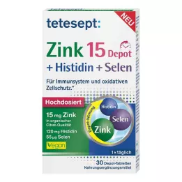 TETESEPT Cink 15 Depot+Histidin+Selen filmsko obložene tablete, 30 kos