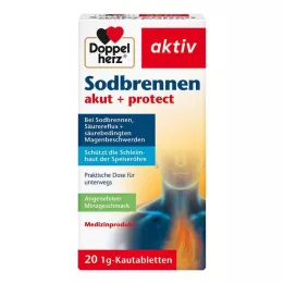 DOPPELHERZ Zgaga akutna+protect žvečljive tablete, 20 kom