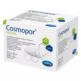 COSMOPOR Silikonska obloga za rane 5x7,2 cm, 25 kom