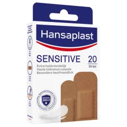 Hansaplast SENSITIVE obližni trakovi srednje barve kože, 20 kos