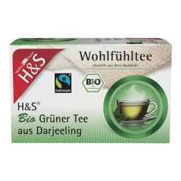 H&S Bio zeleni čaj iz filtrskih vrečk Darjeeling, 20X2 g