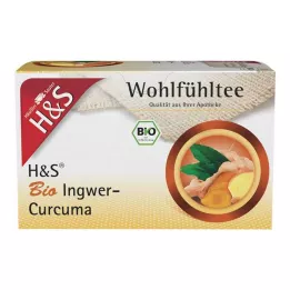 H&amp;S Organske filter vrečke ingver-kurkuma, 20X1,25 g