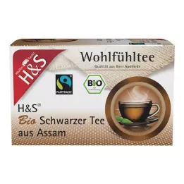 H&amp;S Organski črni čaj iz filter vrečk Assam, 20X1,80 g