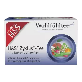H&amp;S Cycle čaj s cinkom in vitamini filter vrečke, 20X1,5 g
