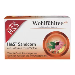 H&amp;S Rakitovec z vitaminom C in selenom Filter vrečke, 20X2,5 g