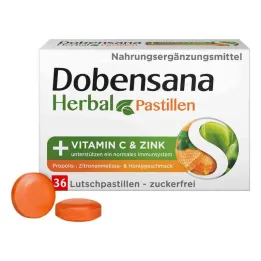 Dobensana zeliščni med vitamini C & cinkova pastila.(36 kosov)