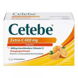 CETEBE Extra-C 600 mg žvečljive tablete, 30 kos
