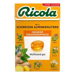 RICOLA o.Z.Box Ingver Pomaranča Mint Bonboni, 50 g