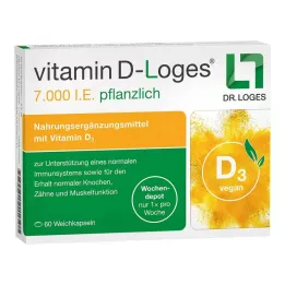 VITAMIN D-LOGES 7.000 IE zeliščni tedenski depo, 60 kosov