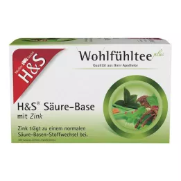 H&amp;S kislinsko-bazične vrečke s cinkovim filtrom, 20X2,0 g