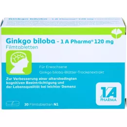GINKGO BILOBA-1A Pharma 120 mg filmsko obložene tablete, 30 kos