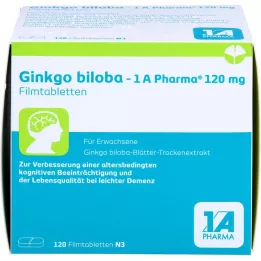 GINKGO BILOBA-1A Pharma 120 mg filmsko obložene tablete, 120 kos